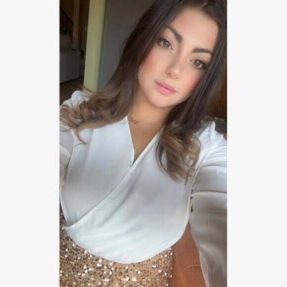 2 in 1 Party Dress White Top Sewn Together with Gold Sequin Skirt Mini - Picture 9 of 11